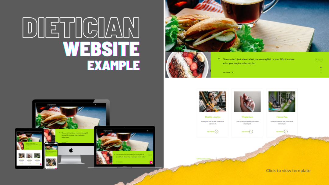 Dietician Homepage Layout