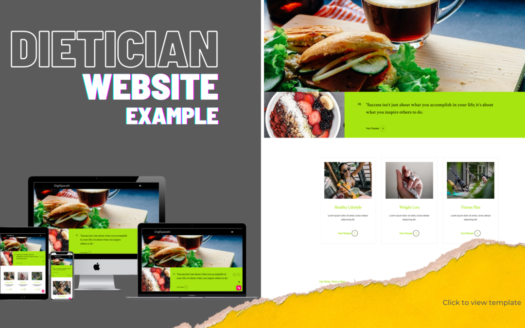 Dietician Homepage Layout