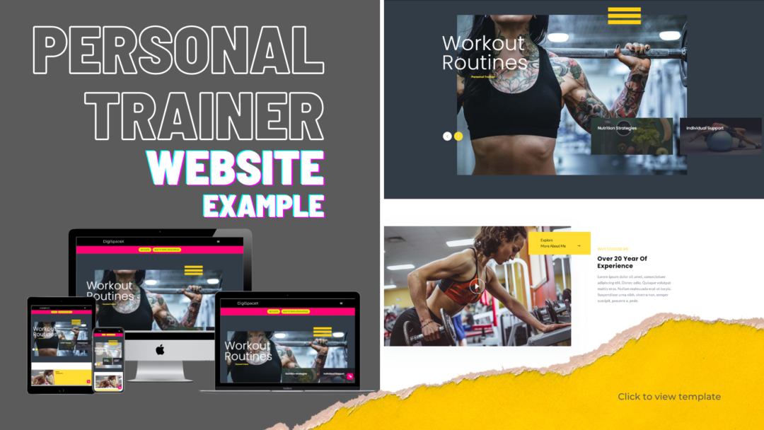 Personal Trainer Website Layout 1