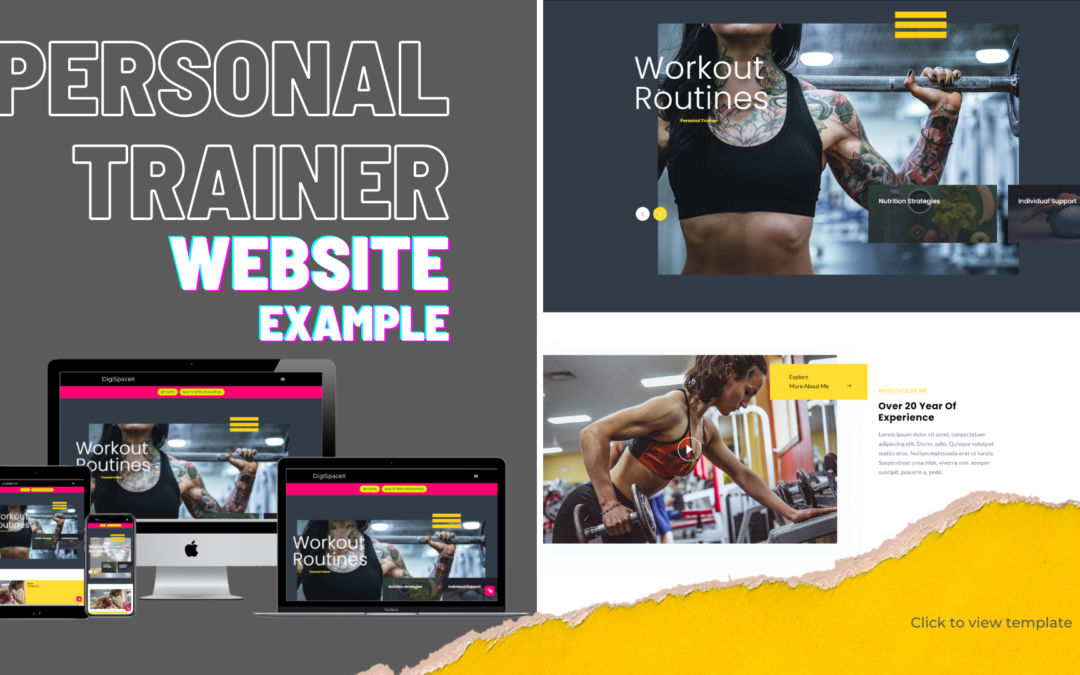 Personal Trainer Website Layout 1